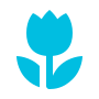 Blue tulip icon from Colorblends