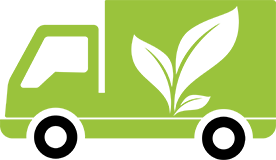 icon of green truck with foliage on the side